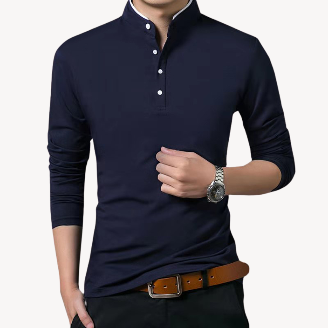 Clara Vienne | Men's Cotton Stand Collar Shirt