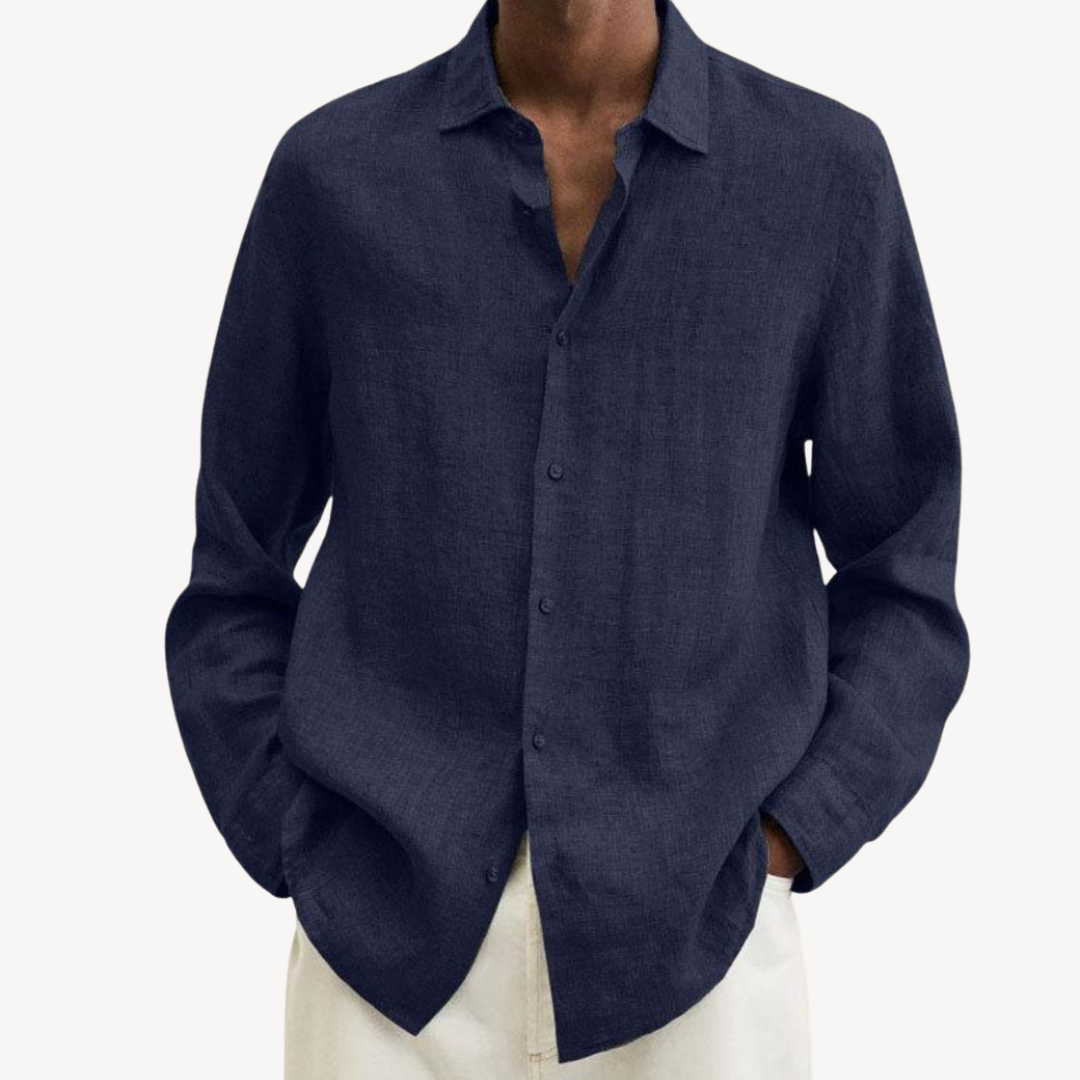 Linen Button-Up Shirt for Men | Clara Vienne