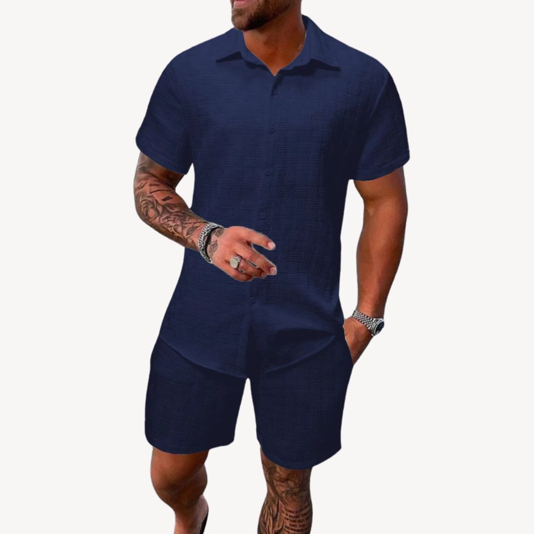 Clara Vienne | Men's Summer Linen Blend Short Set