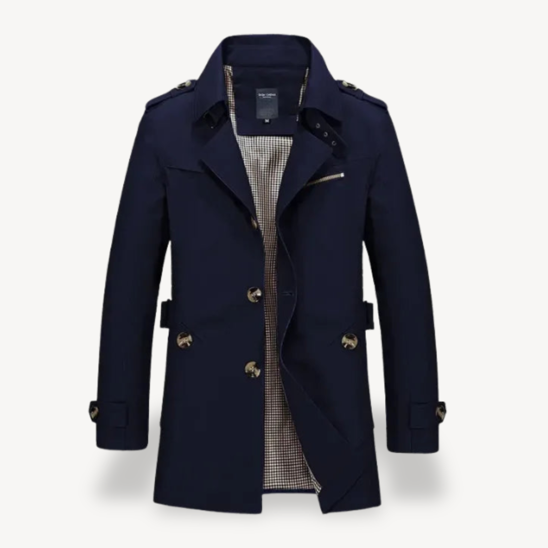 Men's Casual Slim Fit Trench Coat | Clara Vienne