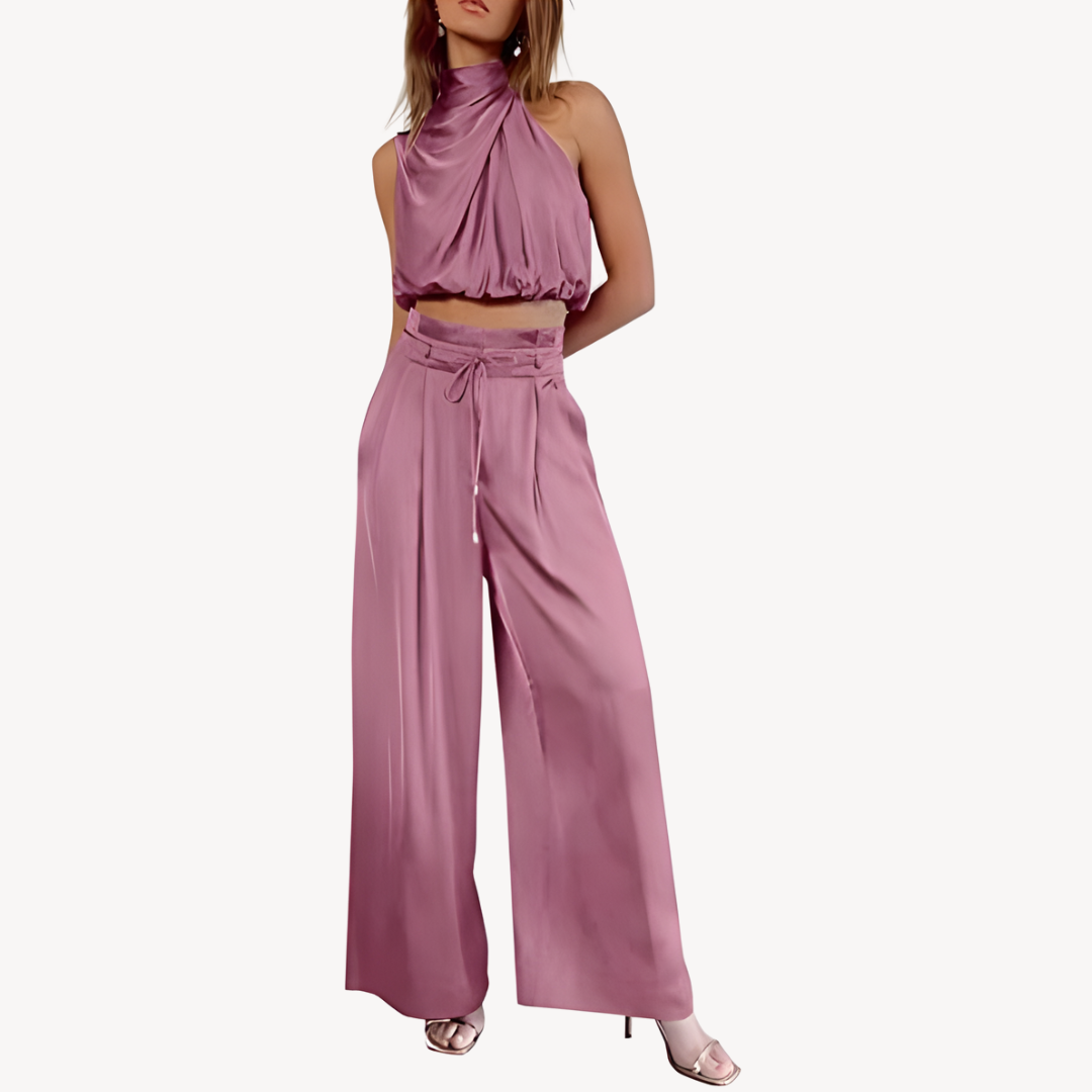 Clara Vienne | Women's Satin Two-Piece Set