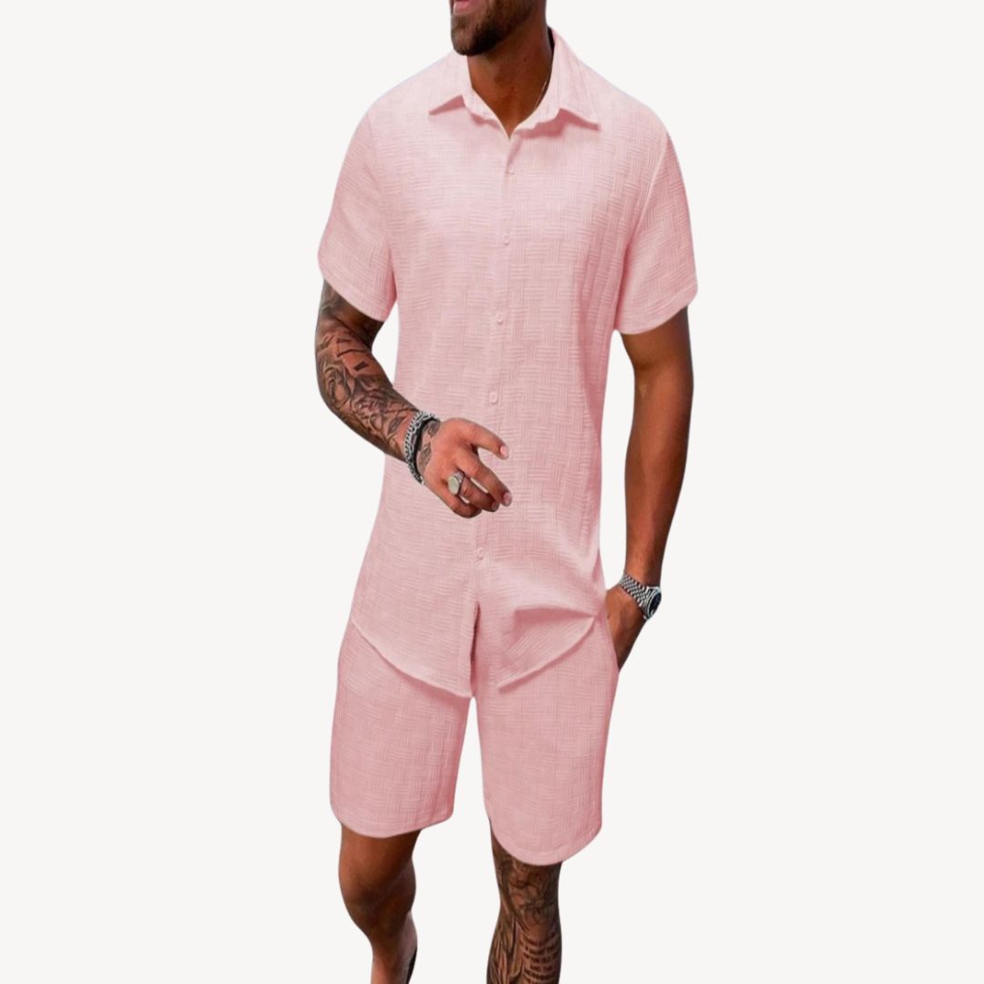 Clara Vienne | Men's Summer Linen Blend Short Set