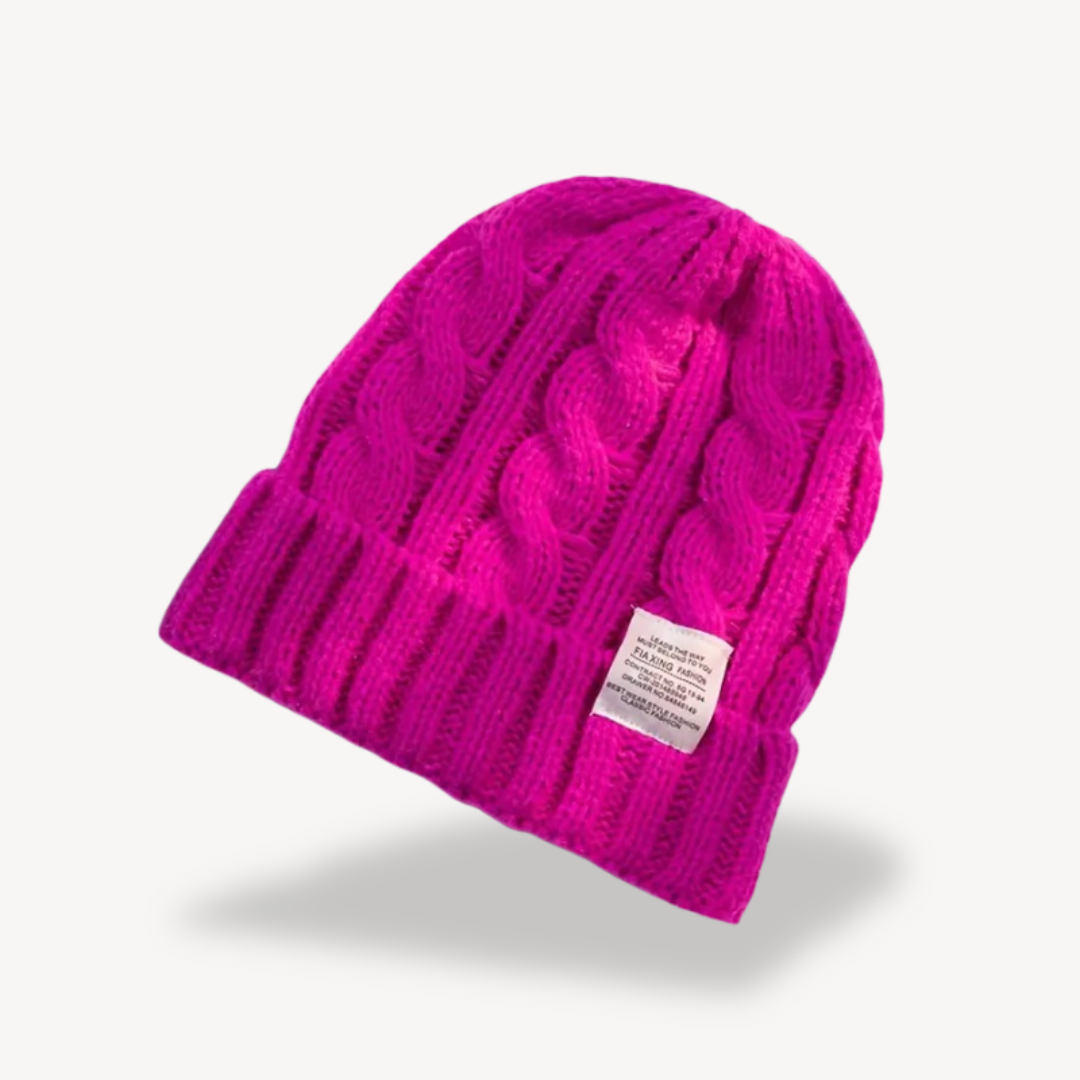 Cable Knit Beanie Hat for Women - Soft Wool Blend | Clara Vienne