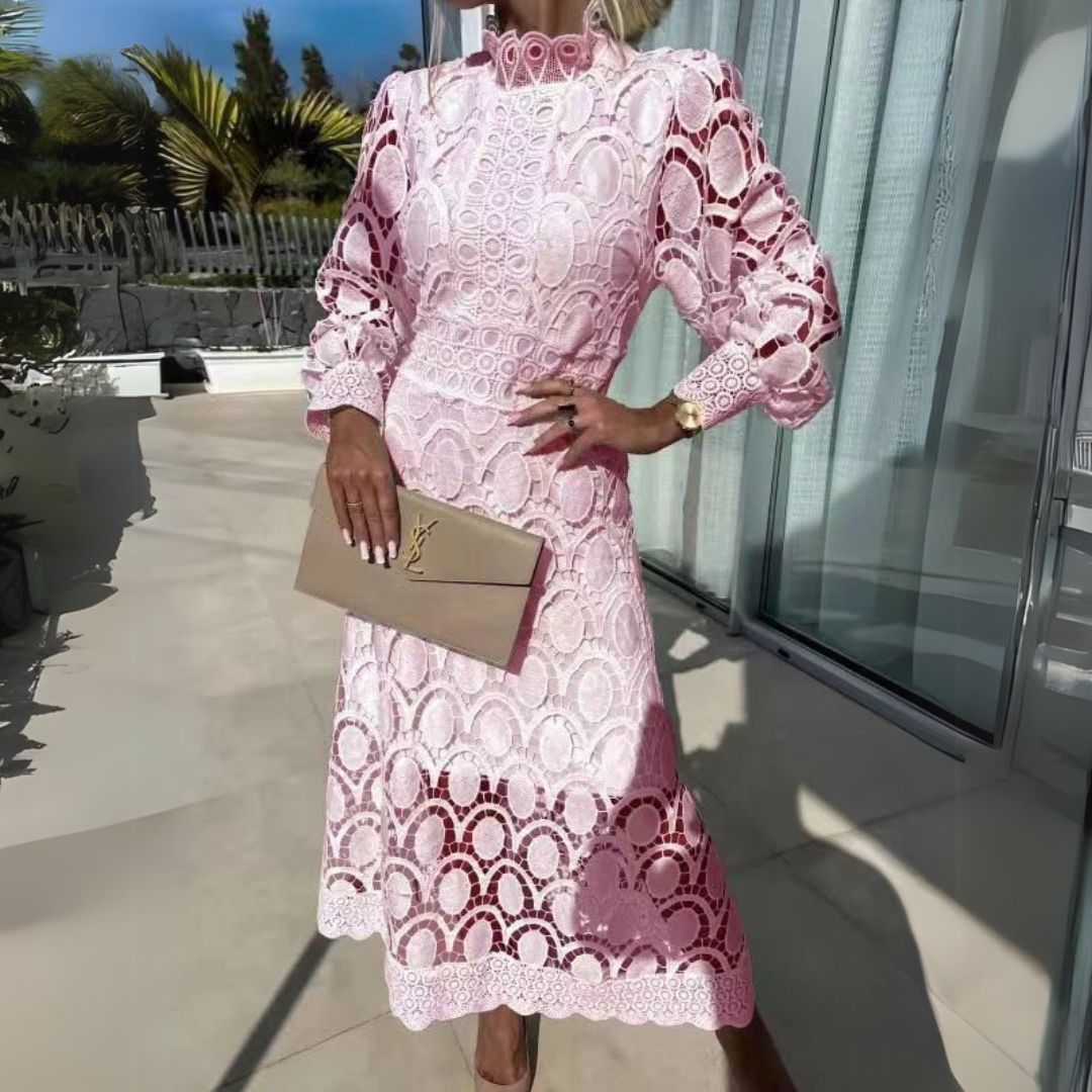 Lace Long Sleeve Midi Dress Women | Clara Vienne