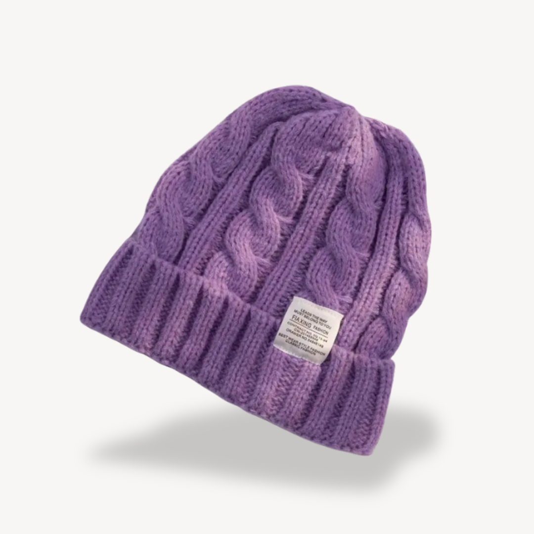 Cable Knit Beanie Hat for Women - Soft Wool Blend | Clara Vienne