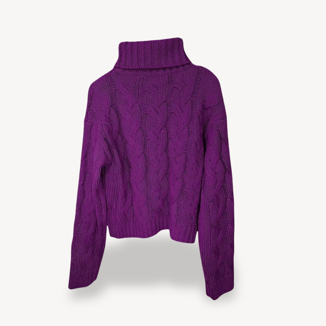 Cable Knit Turtleneck Sweater | Clara Vienne