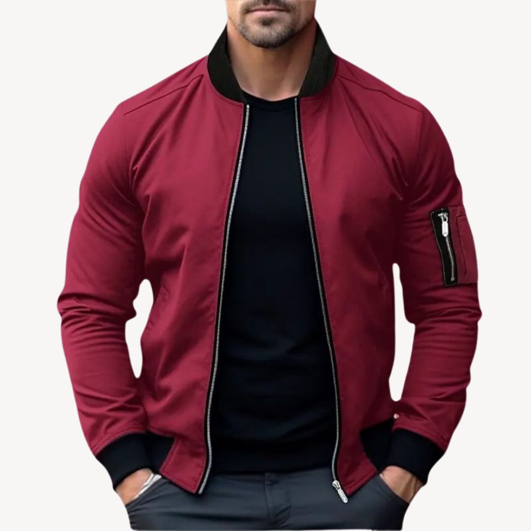 Clara Vienne | Men's Zip Up Bomber Jacket
