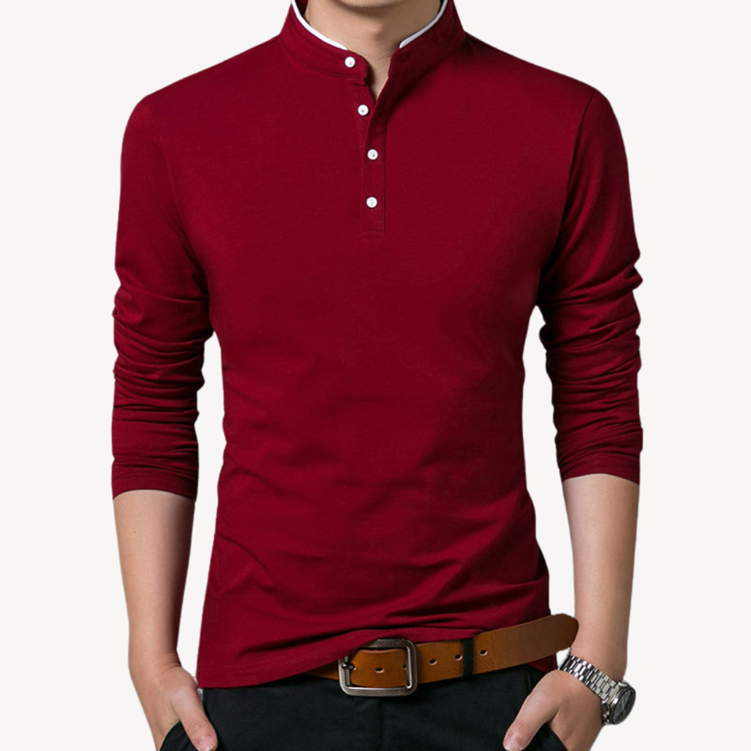 Clara Vienne | Men's Cotton Stand Collar Shirt