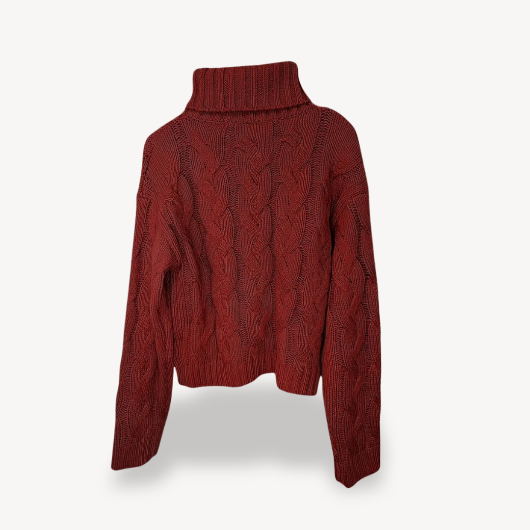 Cable Knit Turtleneck Sweater | Clara Vienne