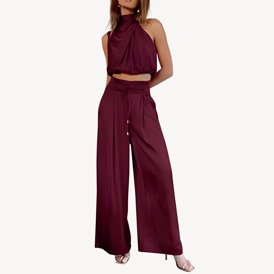 Clara Vienne | Women's Satin Two-Piece Set