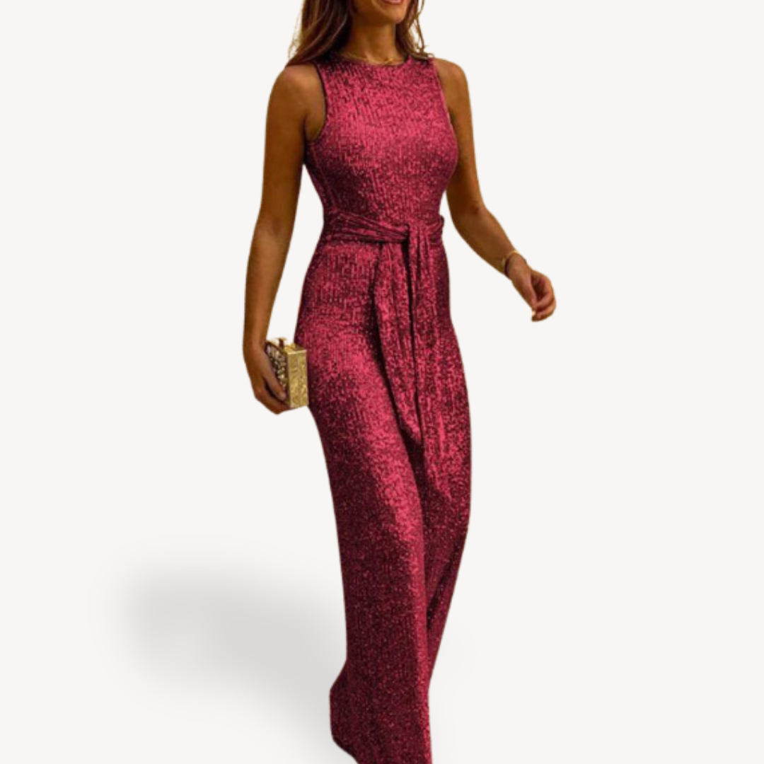 Clara Vienne | Women's Sequin Evening Gown – Sleeveless Maxi Dress