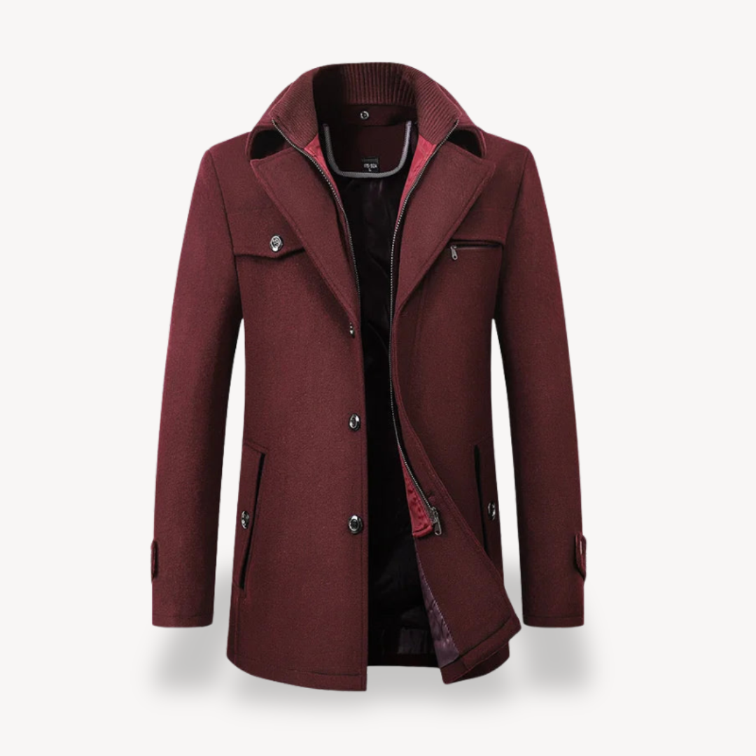 Clara Vienne | Men's Wool Blend Peacoat