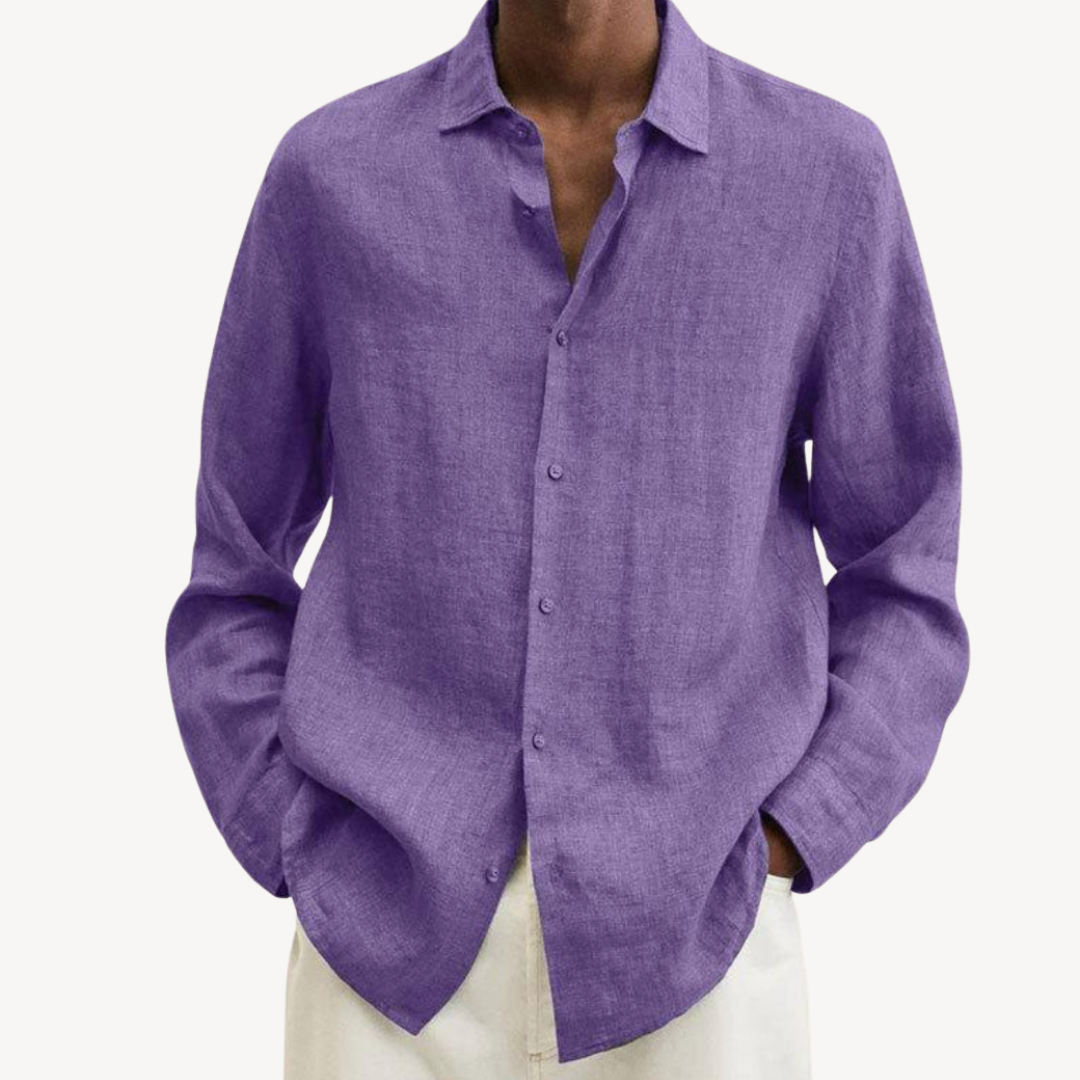 Linen Button-Up Shirt for Men | Clara Vienne
