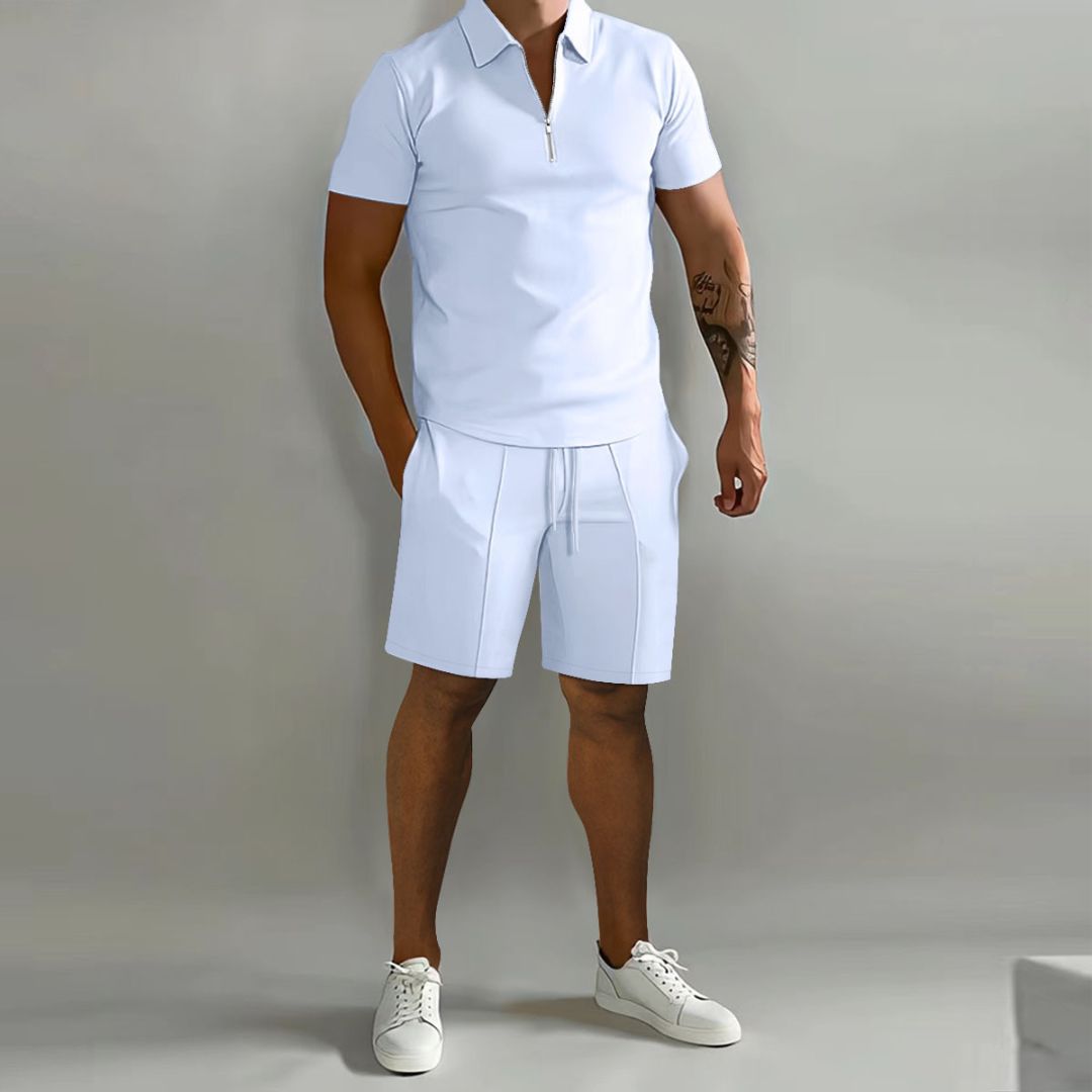 Knit Polo Shirt & Shorts Set Men | Clara Vienne
