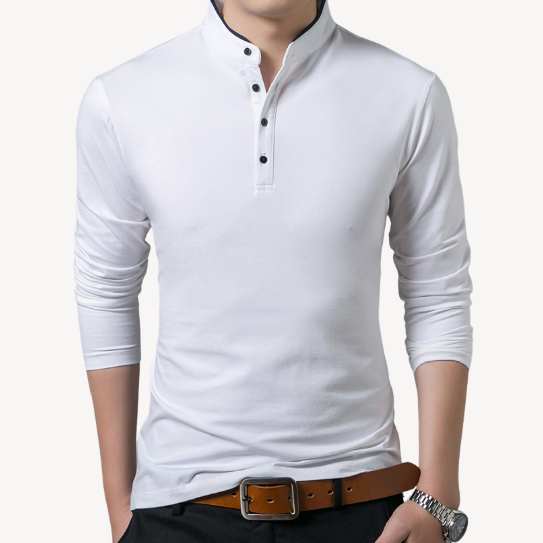 Clara Vienne | Men's Cotton Stand Collar Shirt