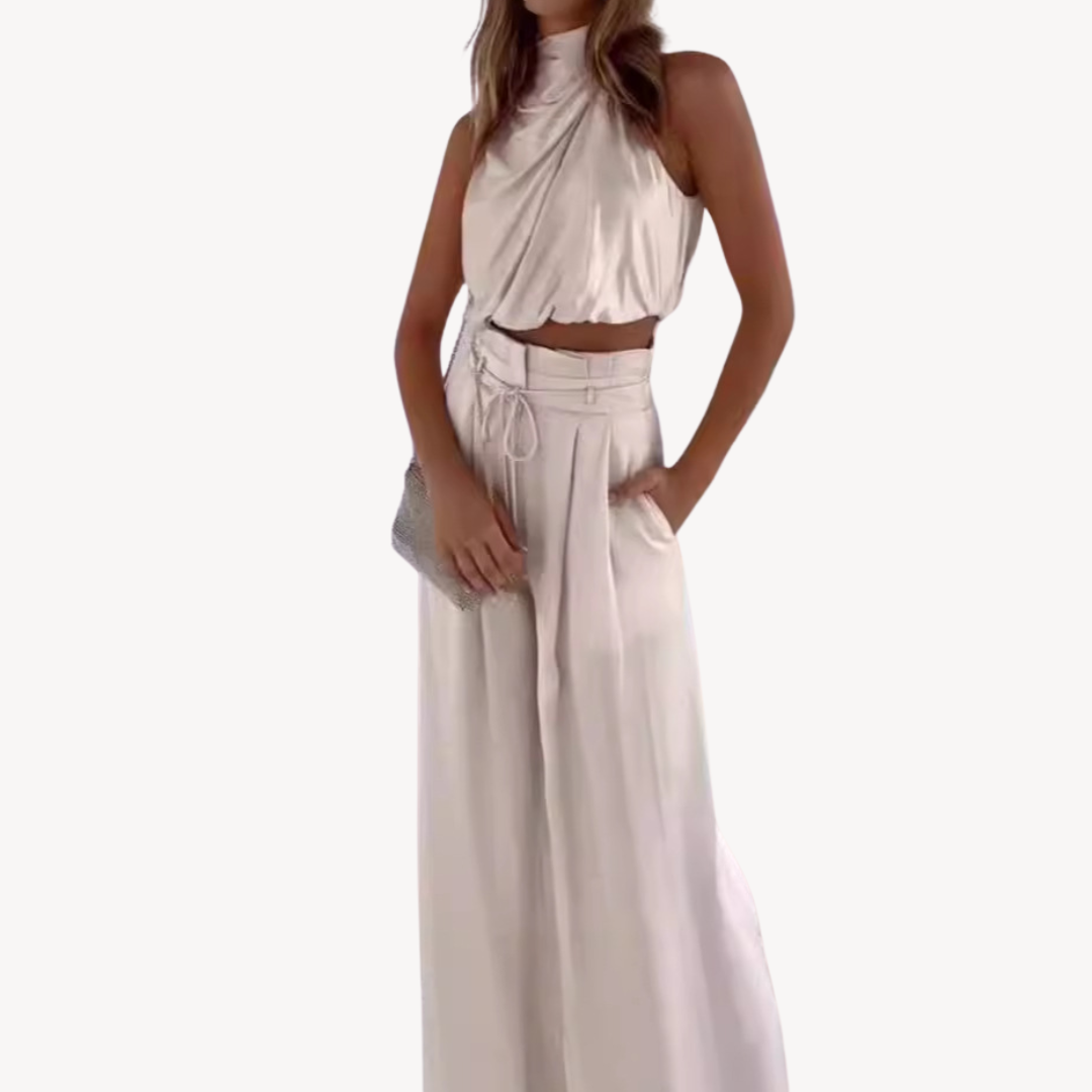 Clara Vienne | Women's Satin Two-Piece Set