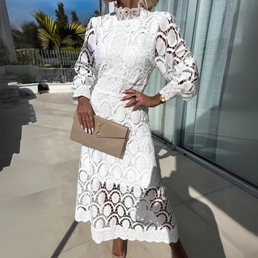 Lace Long Sleeve Midi Dress Women | Clara Vienne