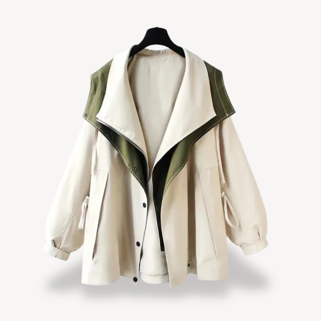 Colorblock Trench Coat for Women | Clara Vienne