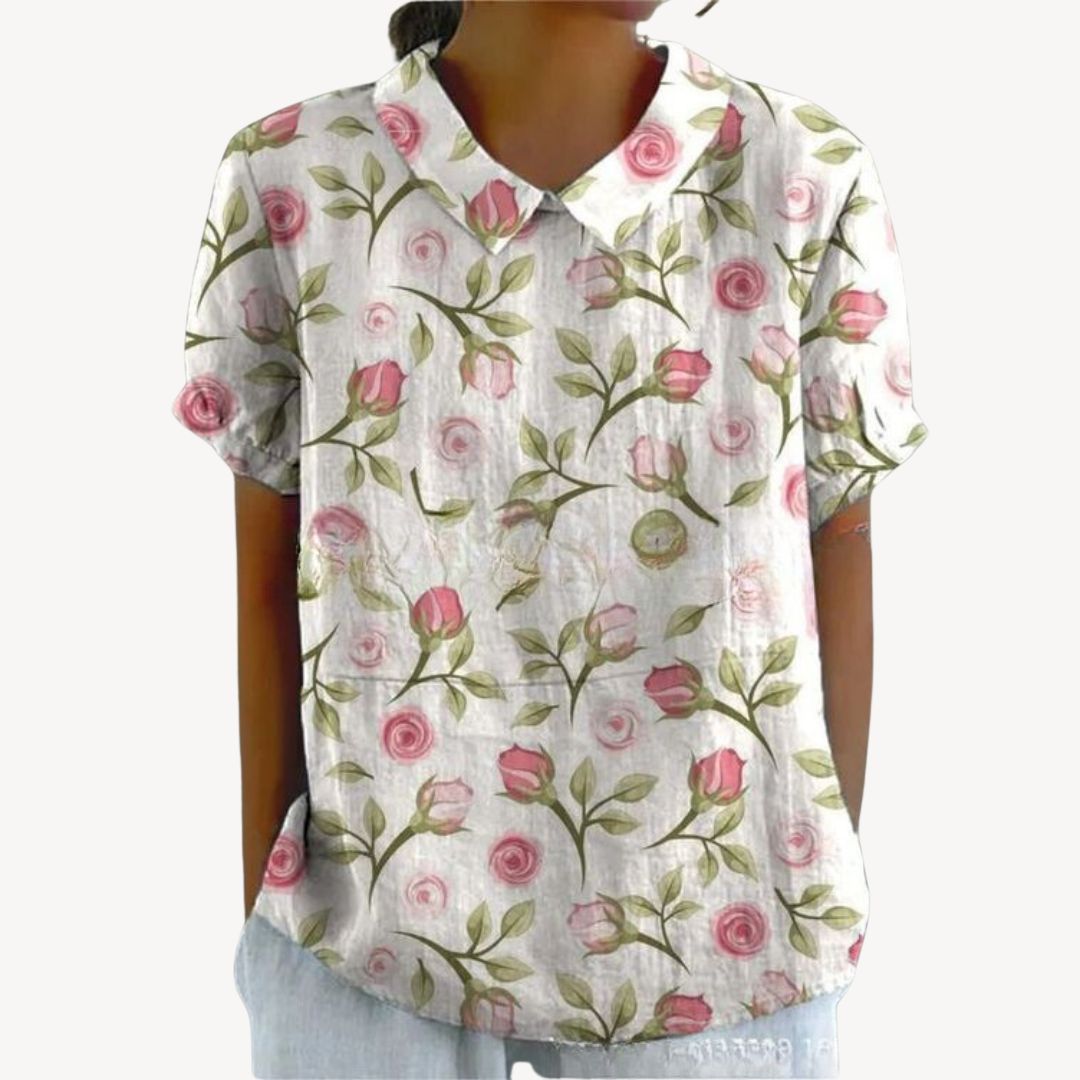 Floral Print Button-Up Shirt Women | Clara Vienne