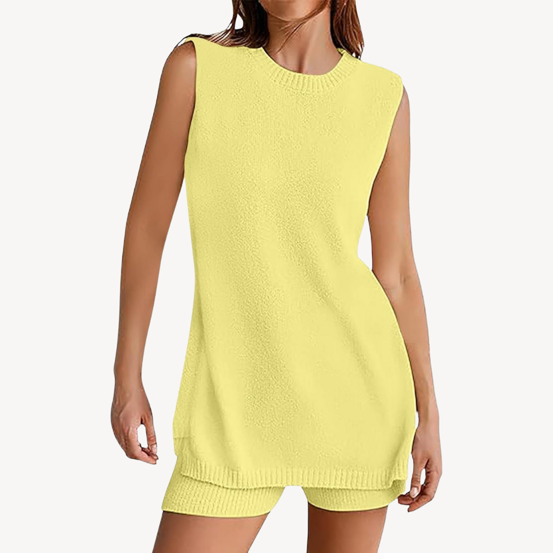 2-Piece Sleeveless Top & Shorts Set for Women | Clara Vienne