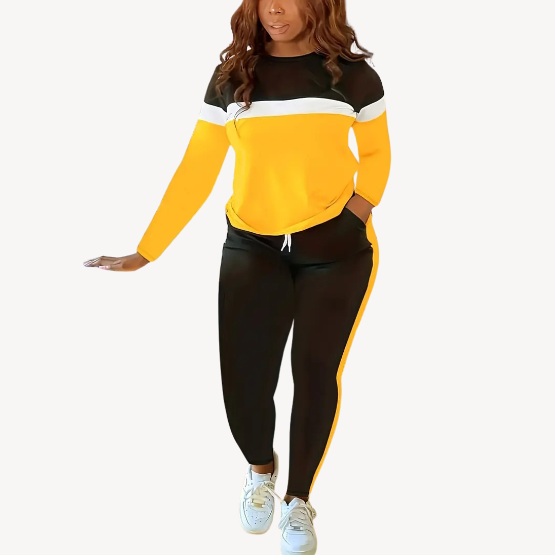 Color-Blocked Sweatsuit Set | Clara Vienne